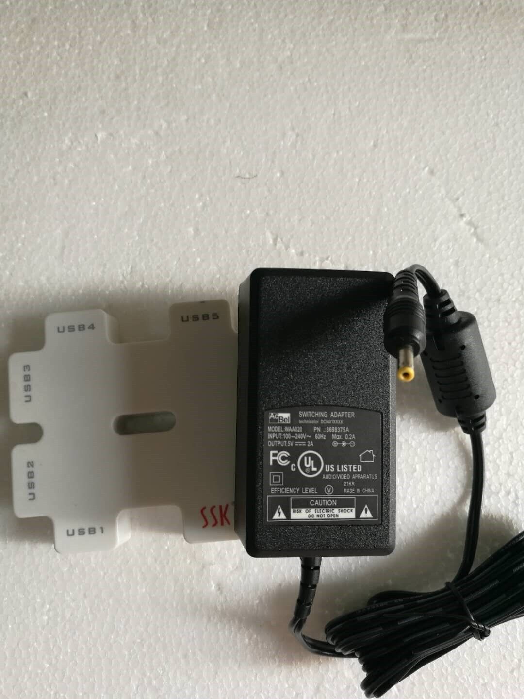 *Brand NEW*5V 2A AC Adapter Genuine AcBel WAA020 Power Supply 3.5*1.35mm